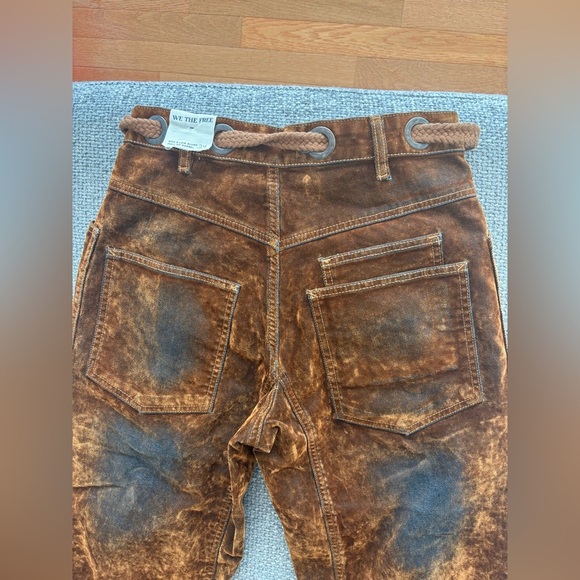 Free people We The Free Moxie Velvet Barrel Jeans Brown Size 24 ( brand new ) - Picture 12 of 16